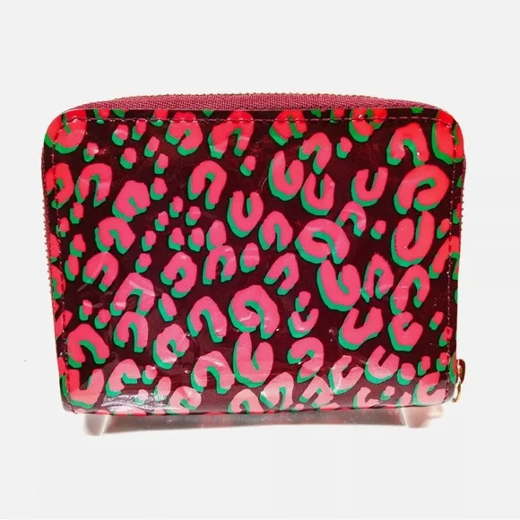 Louis Vuitton x Stephen Sprouse Rouge Fauviste Leopard Vernis Compact Wallet - Picture 2 of 10